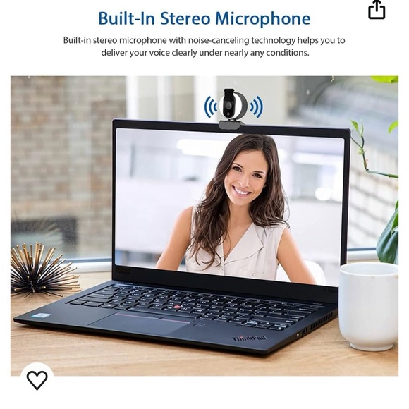 NexiGo N680E 1080P Webcam with Ring Light and Dual Microphone Plug & Play - Picture 5 of 8